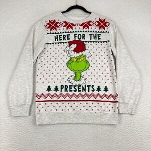 Dr. Seuss Gray Grinch Christmas Sweatshirt